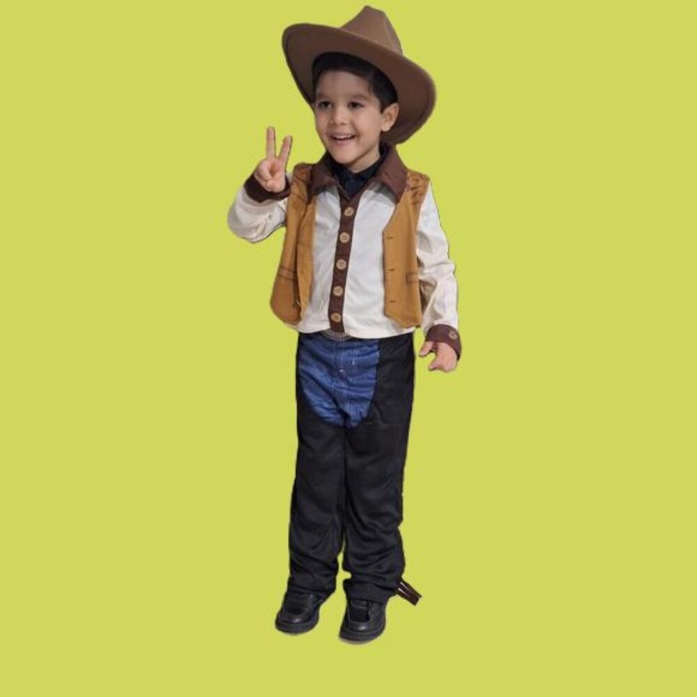 WESTERN BOY UNIFORN AND COWBOY HAT...Custom for kid 3 to 5 years